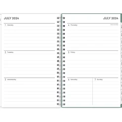 Blue Sky 2024-2025 Maquilla 5" x 8" Academic Weekly & Monthly Planner, Plastic Cover, Mint Green/White (144966)