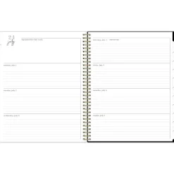 Blue Sky 2024-2025 Nyla 8.5" x 11" Academic Weekly & Monthly Planner, Plastic Cover, White/Black (149821) Outlet