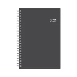 Blue Sky 2025 Passages 5.88" x 8.63" Weekly & Monthly Planner, Plastic Cover, Charcoal Gray (100010-25) New