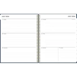 Blue Sky 2024-2025 Pucker 8.5" x 11" Academic Weekly & Monthly Planner, Plastic Cover, Navy (146759) Discount