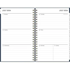 Blue Sky 2024-2025 Pucker 5" x 8" Academic Weekly & Monthly Planner, Plastic Cover, Navy (146765) Best