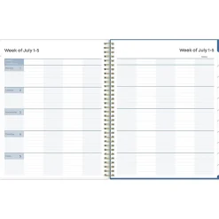Blue Sky 2024-2025 Raquel 8.5" x 11" Academic Weekly & Monthly Planner, Plastic Cover, Blue (145035) Clearance