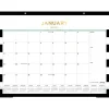 Blue Sky 2025 Rugby Stripe 22" x 17" Monthly Desk Pad Calendar, Black/White (143895-25) Sale