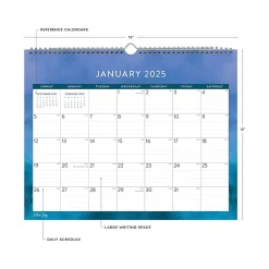 Blue Sky 2025 Savoy Cool 15" x 12" Monthly Wall Calendar, Blue (148770-25) Sale