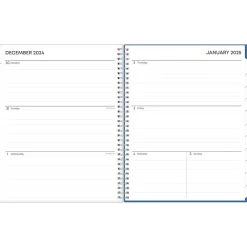Blue Sky 2025 Savoy Cool 8.5" x 11" Weekly & Monthly Planner, Plastic Cover, Blue (148762-25) Clearance