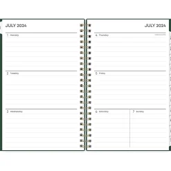 Blue Sky 2024-2025 Shining Sky 5" x 8" Academic Weekly & Monthly Planner, Plastic Cover, Green/Gold (150003) Sale