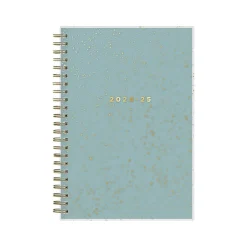 Blue Sky 2024-2025 Splatter Dot Jade 5" x 8" Academic Weekly & Monthly Planner, Plastic Cover, Mint/Gold (149044-A25) Online