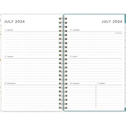 Blue Sky 2024-2025 Splatter Dot Jade 5" x 8" Academic Weekly & Monthly Planner, Plastic Cover, Mint/Gold (149044-A25) Online