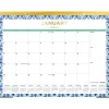 Blue Sky 2025 Tile 22" x 17" Monthly Desk Pad Calendar, Blue/White (133694-25) New
