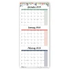 Blueline 2025 12.25" x 27" Three-Month Wall Calendar, Multicolor (C171129)