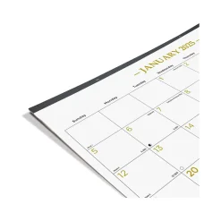 Blueline 2025 Colorful 22" x 17" Monthly Desk Pad Calendar, White/Gold (100024-25) Outlet