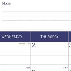 Blueline 2025 DuraGlobe 22" x 17" Monthly Desk Pad Calendar, White/Blue (C177227) Clearance
