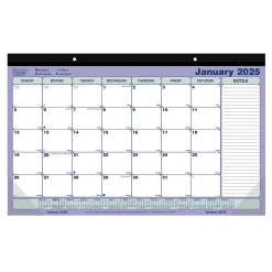 Rediform 2025 Brownline 17.75" x 10.87" Monthly Desk Pad Calendar, White/Blue (C181700) Clearance