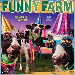 BrownTrout 2025 Avanti Funny Farm 12" x 12" Monthly Square Wall Calendar (9781975479688) New