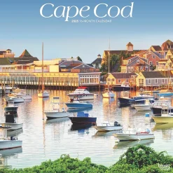BrownTrout 2025 Cape Cod 12" x 24" Monthly Square Wall Calendar, (9781975474577) Online