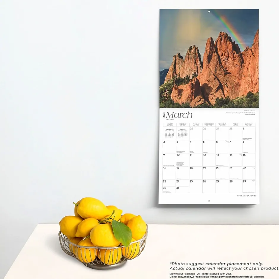BrownTrout 2025 Colorado Wild & Scenic 12" x 24" Monthly Square Wall Calendar (9781975474713) Sale