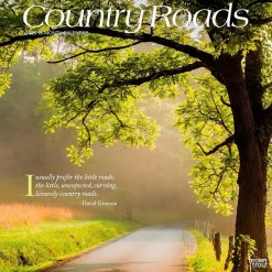 BrownTrout 2025 Country Roads 12" x 12" Monthly Wall Calendar (9781975474737) Discount