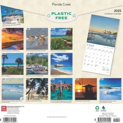 BrownTrout 2025 Florida Coast 12" x 12" Monthly Wall Calendar (9781975474799) Clearance