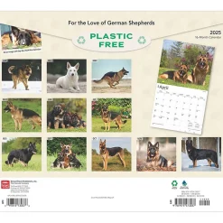 BrownTrout 2025 For the Love of German Shepherds 7" x 12" Monthly Wall Calendar (9781975473037) Discount