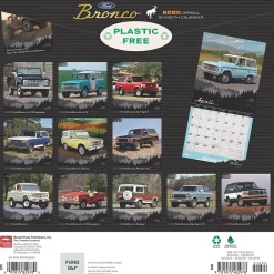 BrownTrout 2025 Ford Bronco 12" x 12" Monthly Square Wall Calendar (9781975482978) Hot