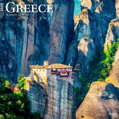 BrownTrout 2025 Greece 12" x 12" Monthly Wall Calendar (9781975476151) Hot