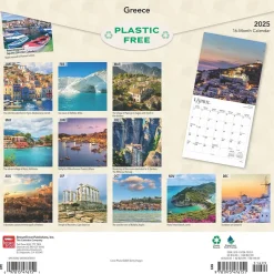 BrownTrout 2025 Greece 12" x 12" Monthly Wall Calendar (9781975476151) Hot