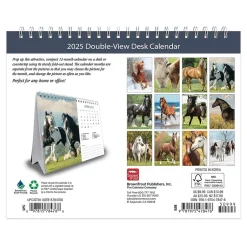 BrownTrout 2025 Horse Lovers 7.5" x 6" Monthly Desk Calendar (9781975478476)