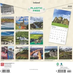 BrownTrout 2025 Ireland 12" x 24" Monthly Square Wall Calendar, (9781975477202)