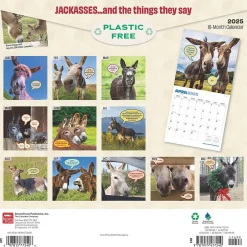 BrownTrout 2025 Jackasses 12" x 12" Monthly Wall Calendar (9781975477240) Outlet