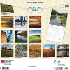BrownTrout 2025 Kansas Wild & Scenic 12" x 12" Monthly Wall Calendar (9781975474997) Outlet