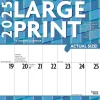 BrownTrout 2025 Large Print 12" x 24" Monthly Square Wall Calendar, (9781975478391) Online
