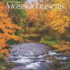 BrownTrout 2025 Massachusetts Wild & Scenic 12" x 12" Monthly Square Wall Calendar (9781975475208)