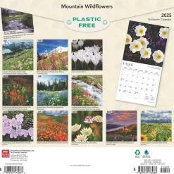 BrownTrout 2025 Mountain Wildflowers 12" x 12" Monthly Square Wall Calendar (9781975476038) Hot