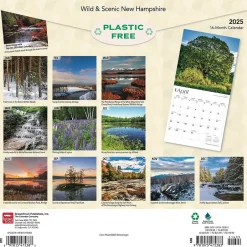 BrownTrout 2025 New Hampshire Wild & Scenic 12" x 12" Monthly Wall Calendar (9781975475383) Best