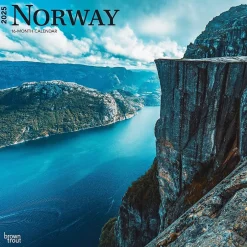 BrownTrout 2025 Norway 12" x 12" Monthly Wall Calendar (9781975476182) New