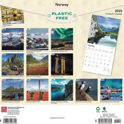 BrownTrout 2025 Norway 12" x 12" Monthly Wall Calendar (9781975476182) New