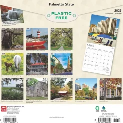 BrownTrout 2025 Palmetto State South Carolina Places 12" x 12" Monthly Wall Calendar (9781975483050) Discount