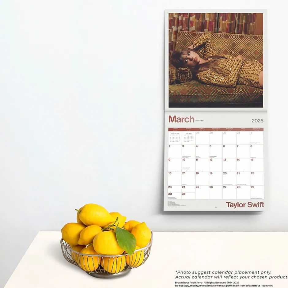 BrownTrout 2025 Taylor Swift OFFICIAL 12" x 24" Monthly Square Wall Calendar (9781975479633) Discount