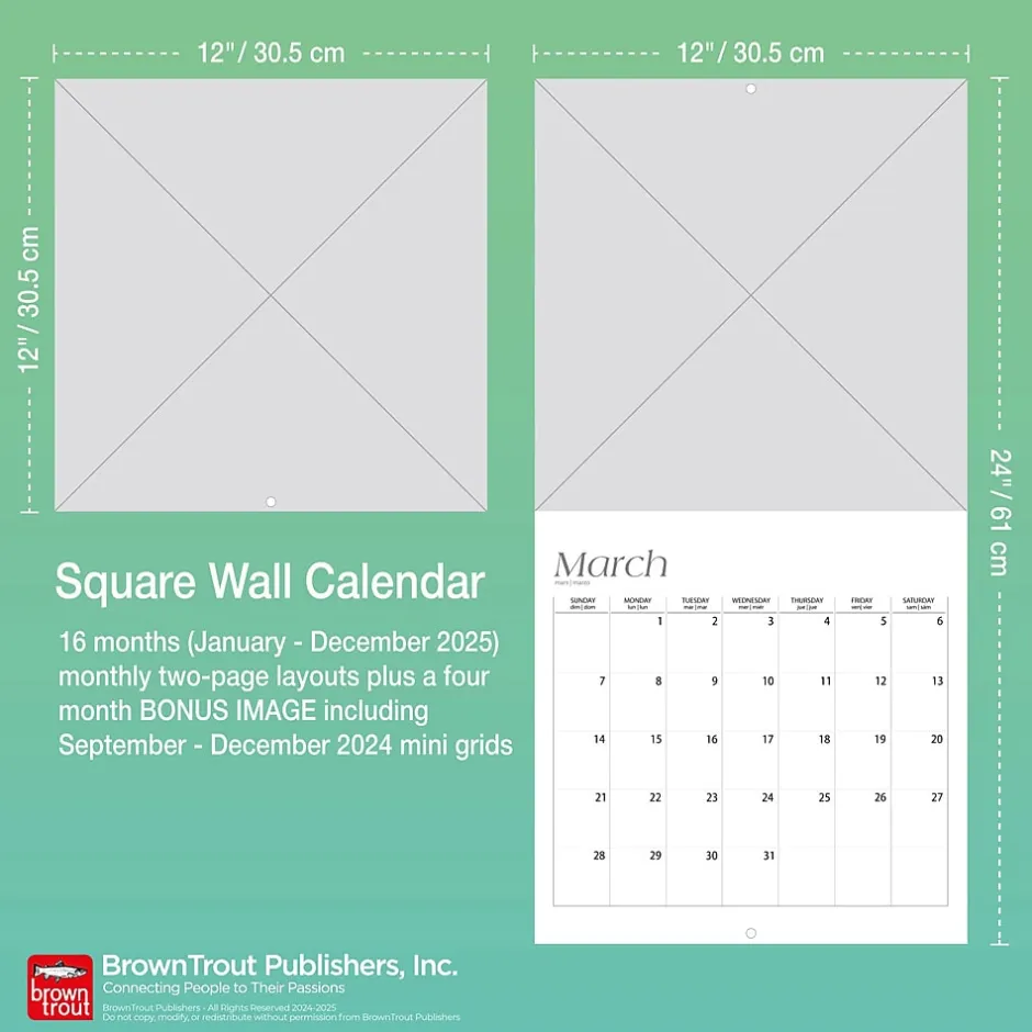 BrownTrout 2025 Taylor Swift OFFICIAL 12" x 24" Monthly Square Wall Calendar (9781975479633) Discount