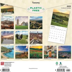 BrownTrout 2025 Tuscany 12" x 12" Monthly Wall Calendar (9781975476298)
