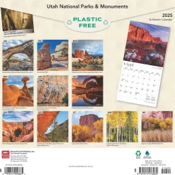 BrownTrout 2025 Utah National Parks & Monuments 12" x 12" Monthly Square Wall Calendar (9781975476069) Hot