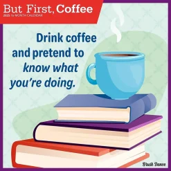 BrownTrout 2025 Brush Dance But First Coffee 12" x 24" Monthly Square Wall Calendar, (9781975478544) Hot