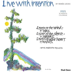 Brush Dance 2025 Live with Intention 12" x 12" Monthly Square Wall Calendar (9781975480011) Online