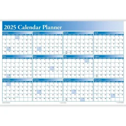 ComplyRight 2025 Full Calendar Planner 36" x 24" Yearly Dry Erase Wall Calendar, Blue (J0056BL) Sale