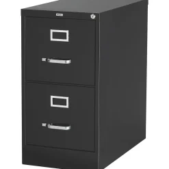 Clearance 25" Deep Vertical File Cabinet, Letter, 2-Drawer, Black File Cabinets