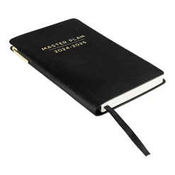 Eccolo 2024-2025 4.25" x 7.5" Academic Weekly Planner, Faux Leather Cover, Black (AY25-401G) Outlet