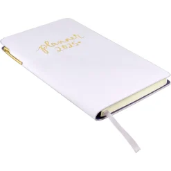 Eccolo 2025 4.25" x 7.5" Weekly Planner, Faux Leather Cover, White/Yellow (AY25-401F) Hot