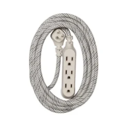 Extension Cords<360 Electrical 15' Extension Cord, 3-Outlet, French Gray (360429-FG)