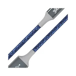 Power Cables<360 Electrical Braided USB C USB A 4" Cable, Navy (360654-NV)