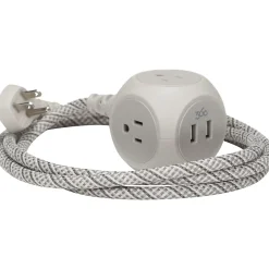 Surge Protectors & Power Strips<360 Electrical Habitat 2.4 6" Cable, French Grey (360464)